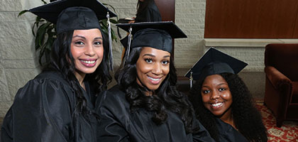 students at commencement