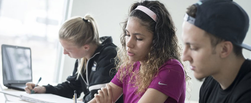 students taking a test