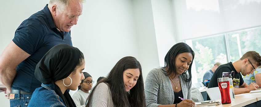 students learning in the classroom