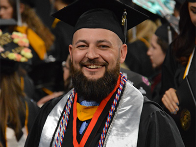 Ryan Luurtsema at his commencement ceremony