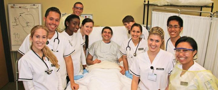 nursing students smiling at camera