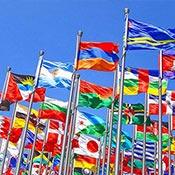 Image of various national flags