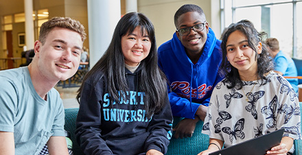 Students in the Campus Center