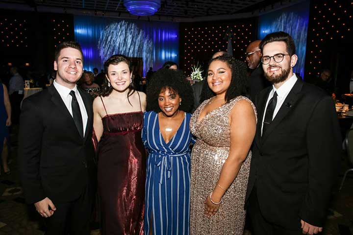 Students and alumni at the Gala