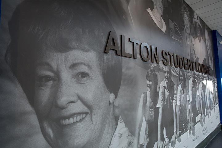 The student lounge in Atlantic City bears Elizabeth Alton's name and likeness