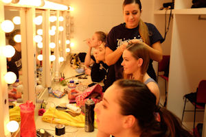 Dancers backstage