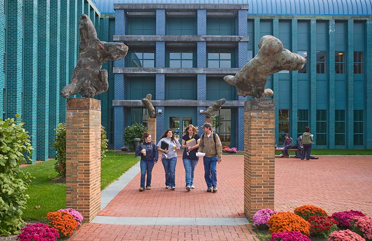 Students outside of the Arts and Science Building