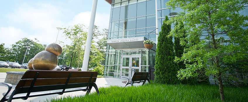 outside the Unified Sciences building 