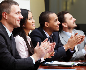 Photo of Business Students at a Presentation