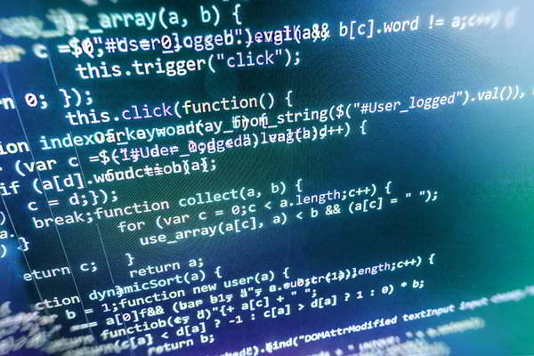 Stylized image of computer code