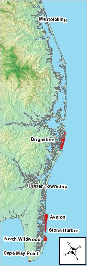 Map of job sites