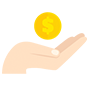 holding coin icon