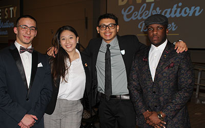 Students at a celebration 