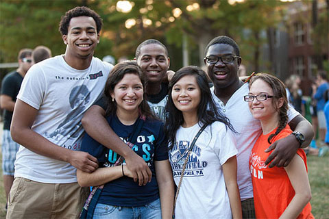 Students on campus