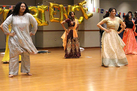 Students dancing during the Fusion Experience