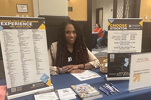 Jestina Drysdale tabling for Stockton University