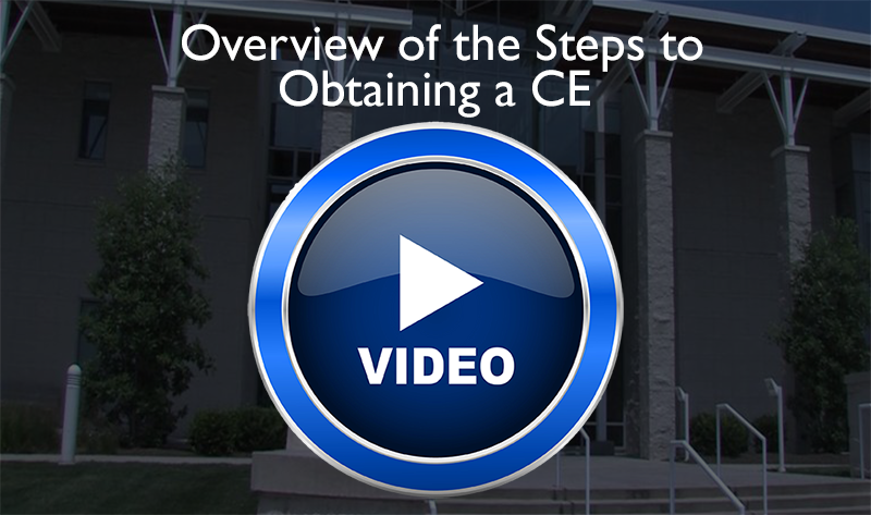 Steps for Alt Route Overview of the Steps to Obtaining a CE