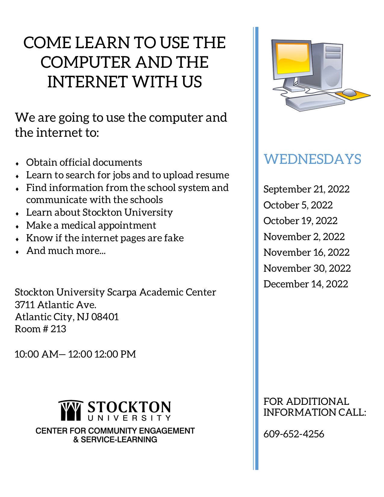 Flyer for the Internet Class