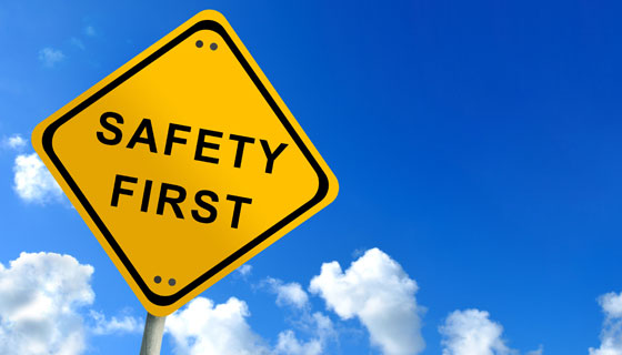 safety first sign