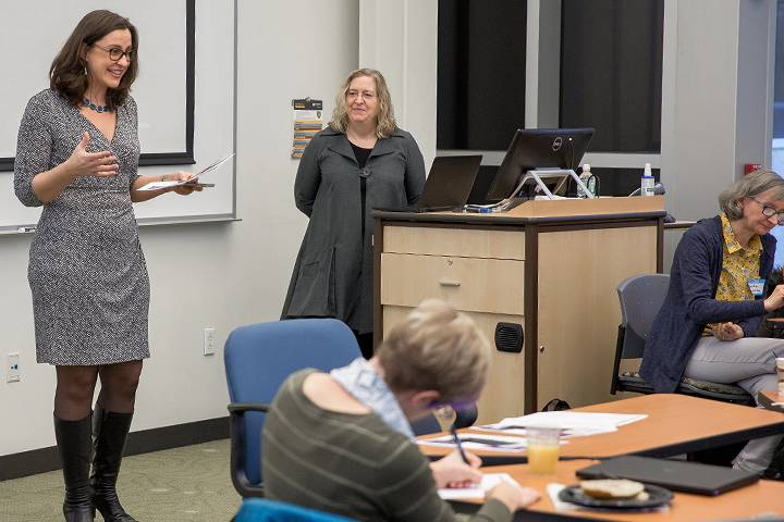 FAWN guest speaker presenting to a group