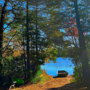 Lake Fred and canoe