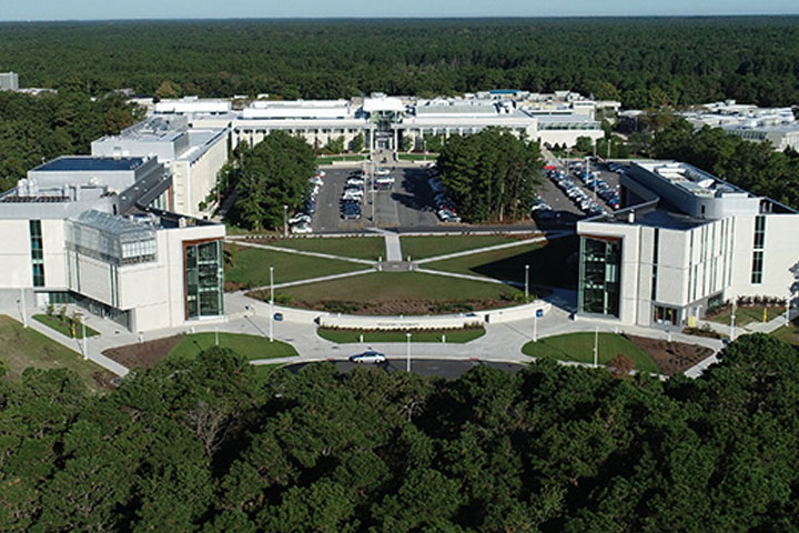 aerial photo of Stockton campus in Galloway