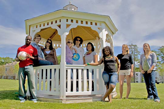 Students in a Gazebo