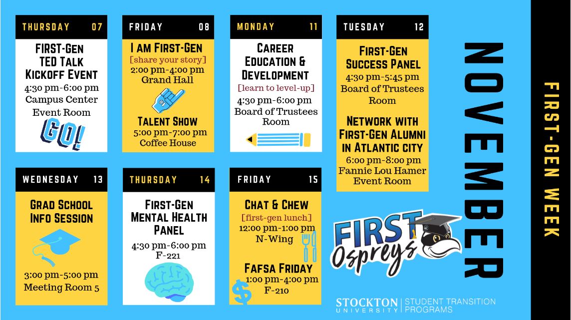 First Gen Week Schedule