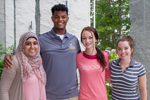 student outside the Campus Center