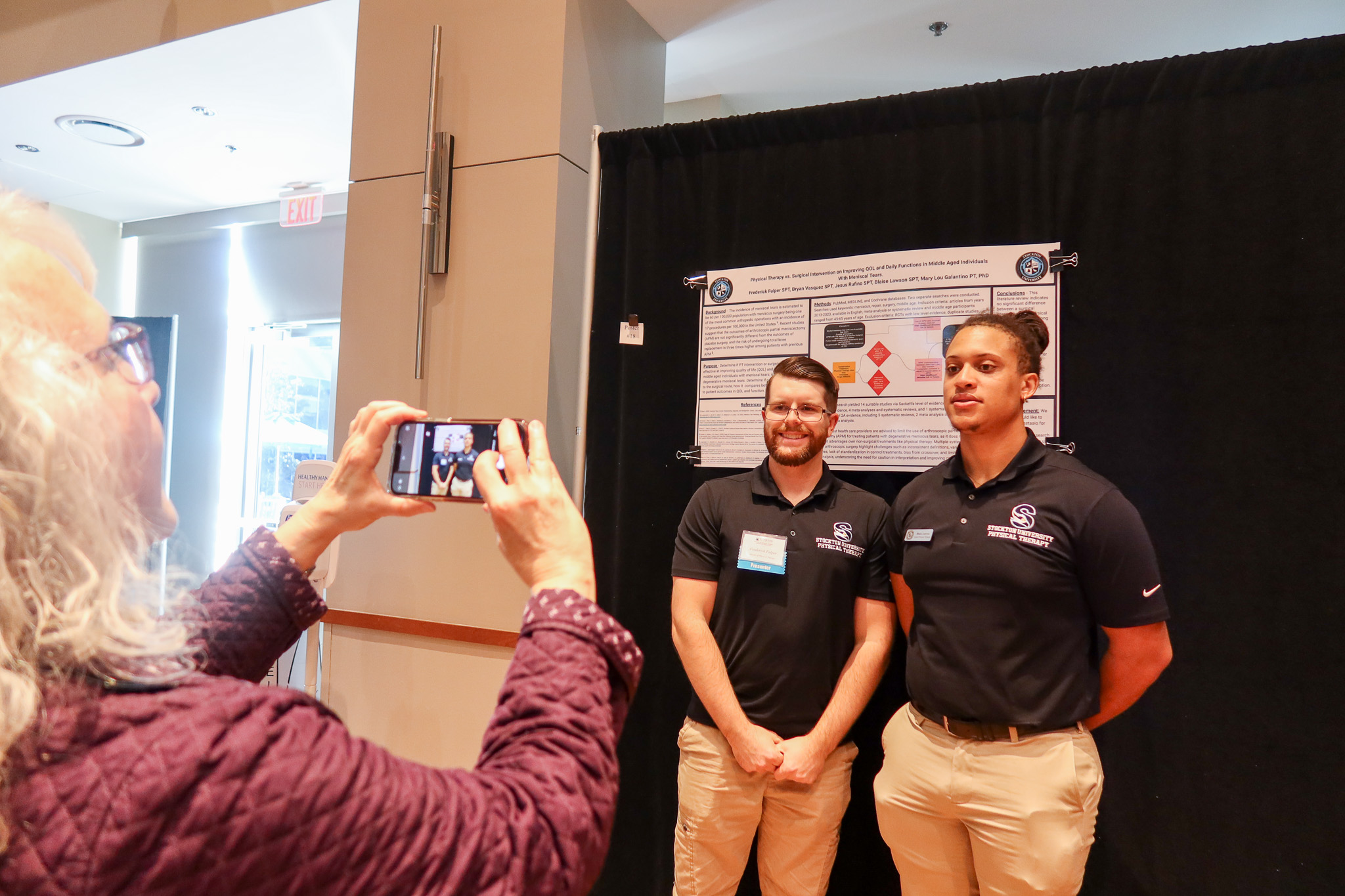 Students presenting their research