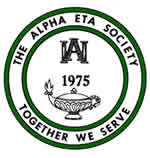The Alpha Eta Society logo