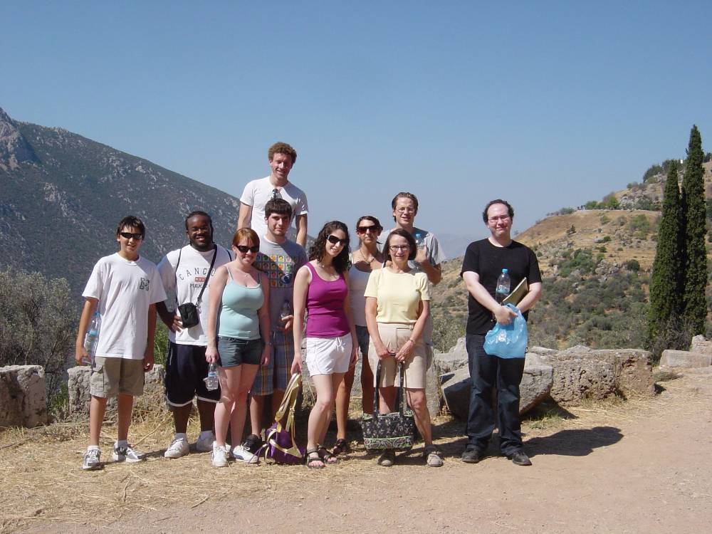 Students at Delphi site