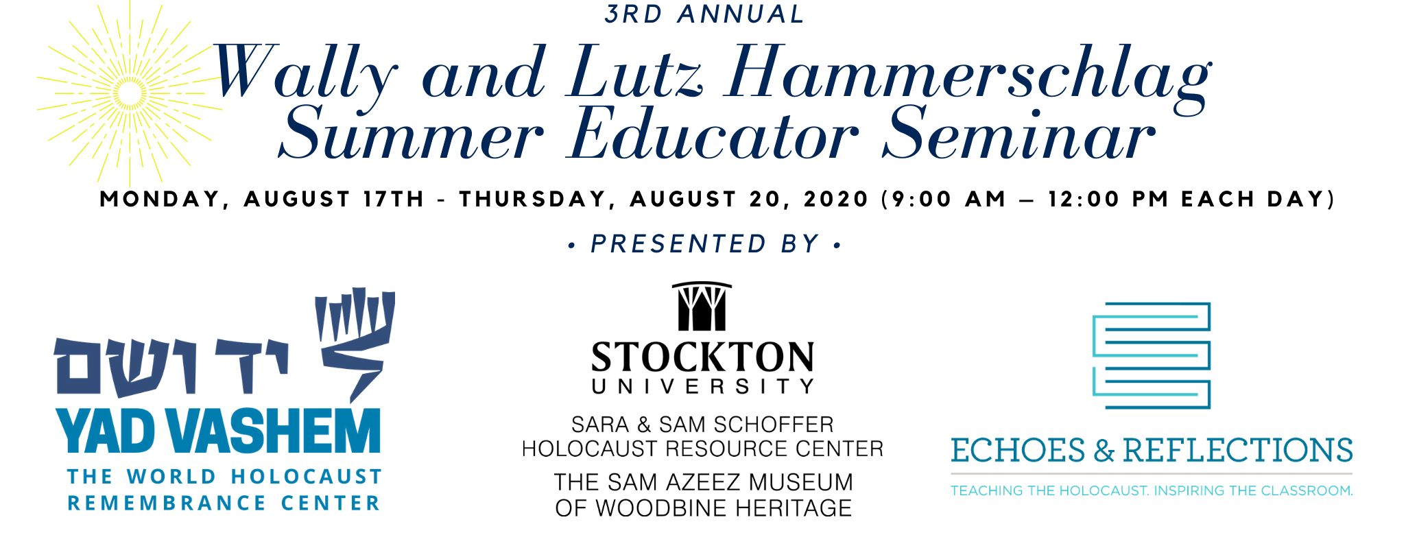 Header for the 3rd Annual Wally and Lutz Hammerschlag Summer Educator Seminar