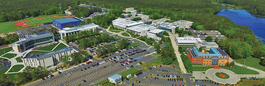Aerial photo of Stockton's Galloway Campus