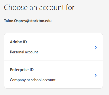 Choose Enterprise ID