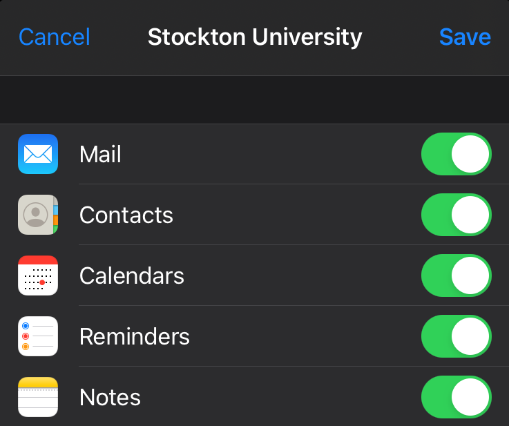 ios mail app sync settings