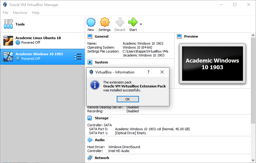 Oracle Extension Step 3