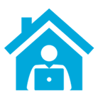 Icon representing working from home