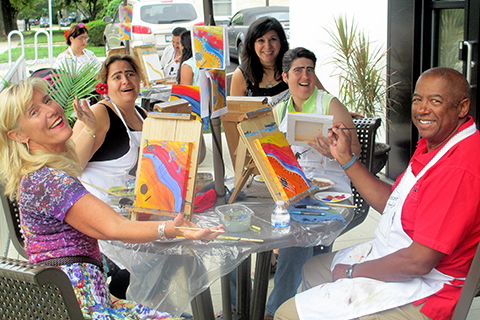 Photo of a painting class at Hammonton