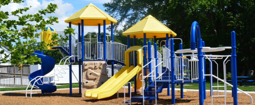 NJCOA With Permission - Childrens Play Ground with Slides and Climbing Platforms