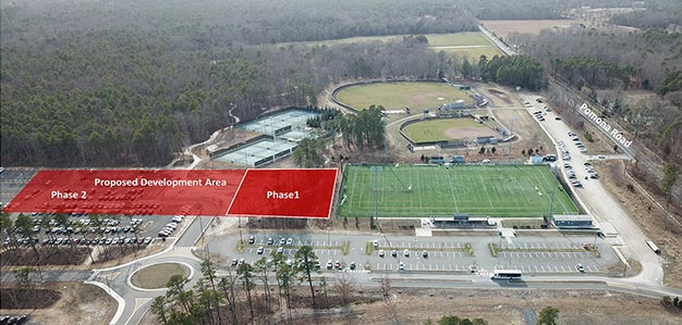 Athletics HUB 2 Phase 1 & Phase 2 location