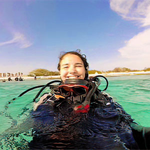 Photograph of Stockton University student Apryle Panyi, marine science program
