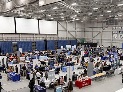 The crowd at the Career Fair