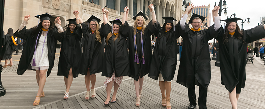 graduates on the AC Boardwalk