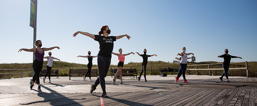 dancers on the boardwalk