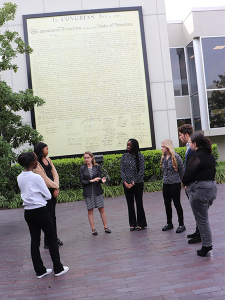 Students meet with keynote speaker Mary Ziegler