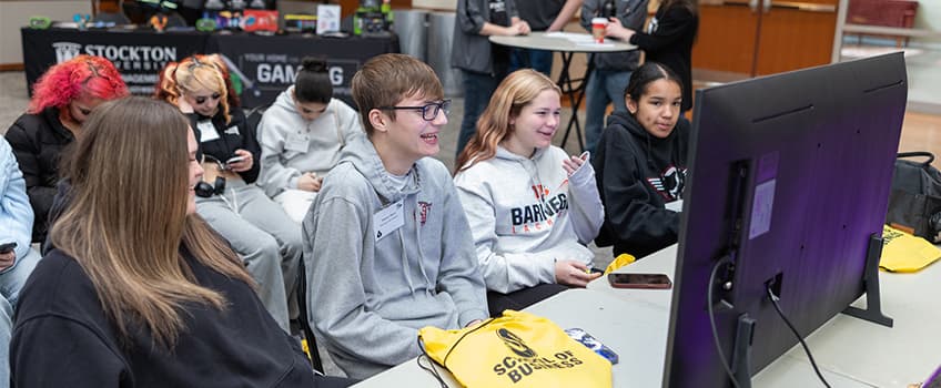 Barnegat High School students get esports demonstration at Stockton High School Business Day