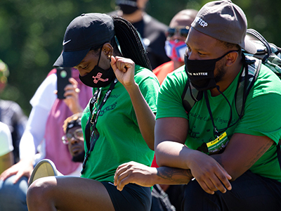 juneteenth march kneeling