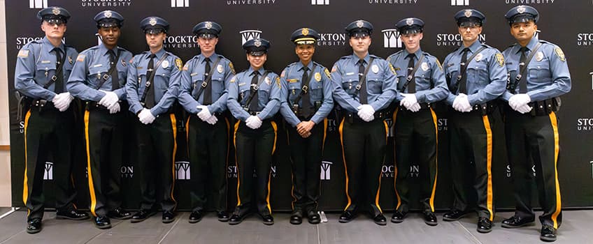 Nine new members of the Stockton University Police Department