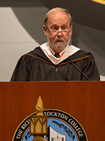 Pulitzer Prize Winning Poet Stephen Dunn, a distinguished professor of creative writing at Stockton, was the 2014 commencement keynote speaker. 